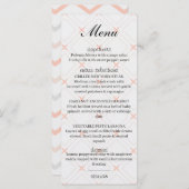 パステルピーチアンドクリームジオメトリック メニュー (正面/裏面)