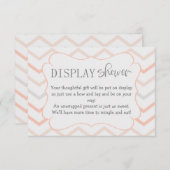 パステルピーチアンドグレージグザグディスプレイシャワー エンクロージャーカード (正面/裏面)