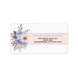 パステルピーチアンドバイオレットファイブペタルワイルドバラ ラベル