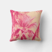 パステルピーチアンドピンクパームガーリーツリー クッション (裏面)