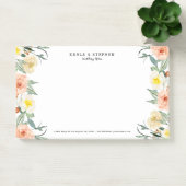 パステルピーチガーデンフラワー縁ど ポストイット (オフィス)