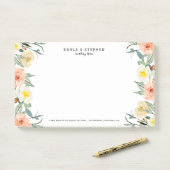 パステルピーチガーデンフラワー縁ど ポストイット (デスク)