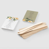 パステルピーチクラフトピーニーフローラ結婚式 プログラム ハンドファン (組立なし)