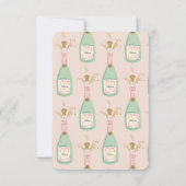 パステルピーチゴールデンシャンパーニュバチェロレッテ 招待状 (裏面)