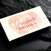 パステルピーチソーシャルメディアQRコードグリッター 名刺