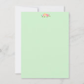 パステルピーチピンクローゼスブライダルシャワー 招待状 (裏面)