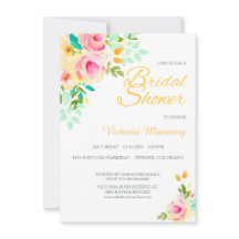 パステルピーチピンクローゼスブライダルシャワー