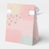 パステルピーチピンク抽象芸術アー結婚トズ フェイバーボックス (裏面サイド)