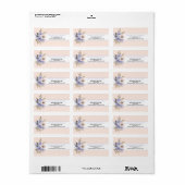 パステルピーチフローラバイオレットファイブペタルワイルドバラ ラベル (フルシート)