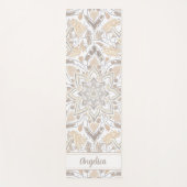 パステルピーチマンダラヨガマット付き名前をカスタムする ヨガマット (正面)