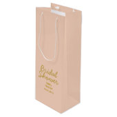 パステルピーチーフギフトブライダルシャワー ワインギフトバッグ (正面アングル)