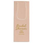 パステルピーチーフギフトブライダルシャワー ワインギフトバッグ (正面)