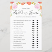 パステルピーチ推測誰の花嫁または新郎シャワーゲーム (正面)