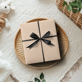 パステルピーチ無地のカラー |クラシック |エレガント | ラッピングペーパー