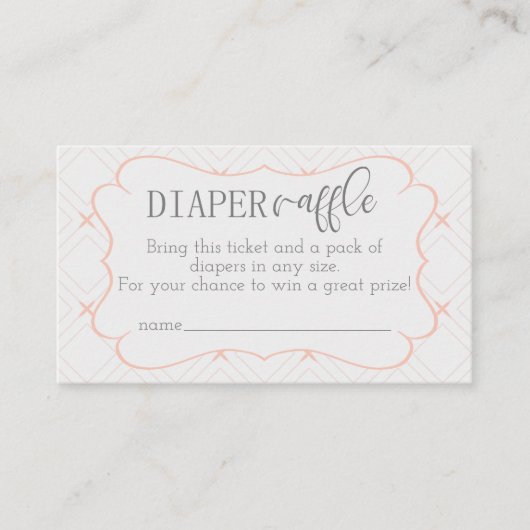 パステルピーチ&クリームジオグラフィーオムツラッフル エンクロージャーカード (正面)