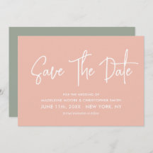 パステルピーチ&セージ緑の書道スキャンQRコード