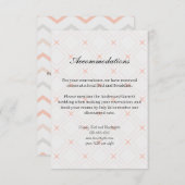 パステルピーチ&金ゴールド幾何学模様 エンクロージャーカード (正面/裏面)