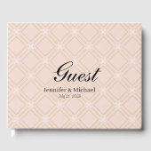パステルピーチ&金ゴールド幾何学模様 ゲストブック (正面)