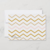 パステルピーチ&金ゴールド幾何学模様 サンキューカード (裏面)