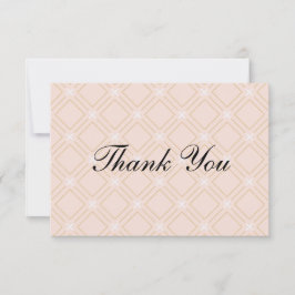 パステルピーチ&金ゴールド幾何学模様 サンキューカード