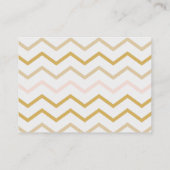 パステルピーチ&金ゴールド幾何学模様 プレイスカード (裏面)