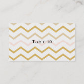 パステルピーチ&金ゴールド幾何学模様 プレイスカード (裏面)