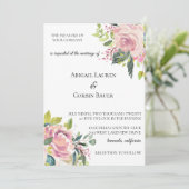 パステルピーニーウォーターカラー結婚式招待状 招待状 (スタンド正面)