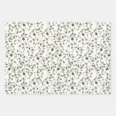 パステルピ結婚ンクのブライダルエレガントフローラストライプ ラッピングペーパーシート (正面3)