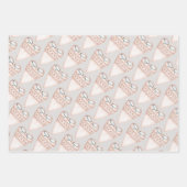 パステルファンシーハートバレンタイン ラッピングペーパーシート (正面2)