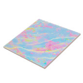 パステルファンシーマーブルブルーピンクイエローフレッシュサマー タイル (側面)