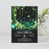 パステルファンタジーウッドランドデジタル誕生日 招待状 (スタンド正面)