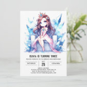 パステルファンタジープリンセス誕生日 招待状 (スタンド正面)