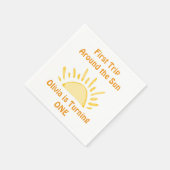 パステルファーストのまわりにトリップザサンバースデーパーティー スタンダードカクテルナプキン (角)