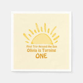 パステルファーストのまわりにトリップザサンバースデーパーティー スタンダードカクテルナプキン