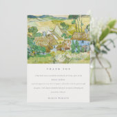 パステルフィールズマウンテンランドスケープブライダルシャワー サンキューカード (スタンド正面)