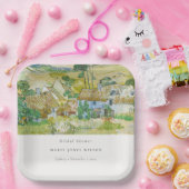 パステルフィールズマウンテンランドスケープブライダルシャワー ペーパープレート (パーティー)