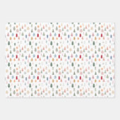 パステルフィールツリーホリデーラッピング紙シート ラッピングペーパーシート (正面)