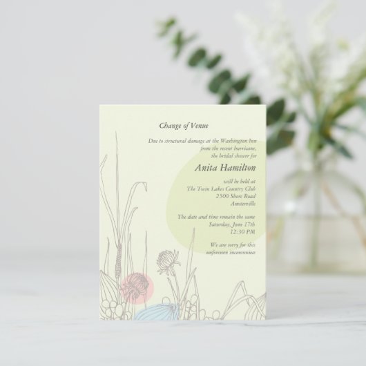 パステルフィールドズが会場の変更発表 招待状 (スタンド正面)