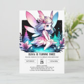 パステルフェアエレガントリー誕生日 招待状 (スタンド正面)