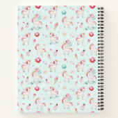 パステルフェアユタールユニコーンパタパーソナライズされたーン名 ノートブック (裏面)