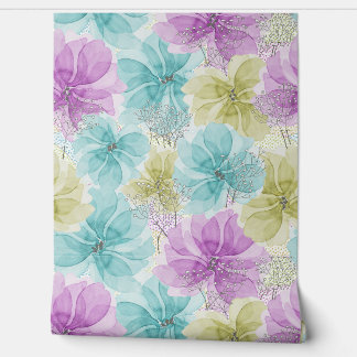 パステルフェアリーの花と白い赤ちゃんの息 壁紙