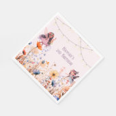 パステルフェアリーガーデン魔法第2誕生日 スタンダードランチョンナプキン (角)