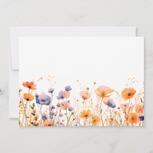 パステルフェアリーファースト魔法誕生日写真 招待状 (裏面)