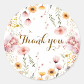 パステルフェアリーフローラガーデンティーパーティー誕生日 ラウンドシール (正面)