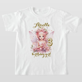 パステルフェアリーフローラガーデンティーパーティー誕生日 Tシャツ
