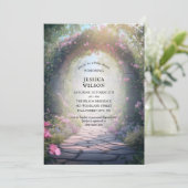 パステルフェアリー物語魅惑された森の赤ちゃんシャワー 招待状 (スタンド正面)