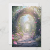 パステルフェアリー物語魅惑された森の赤ちゃんシャワー 招待状 (裏面)