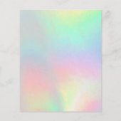 パステルフェイクカラーの金ゴールドフォイルロータロゴ チラシ (裏面)