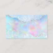 パステルフェイクカラー感謝していグリッターユー・ビジネス・カード 名刺 (裏面)