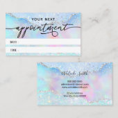 パステルフェイクグリッター質感アポイントメントカード 名刺 (正面/裏面)